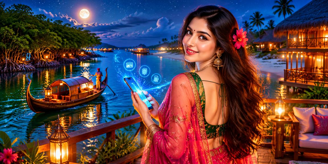সুন্দরবনের প্রাকৃতিক পরিবেশে লটারি টিকিট সহ মডেল